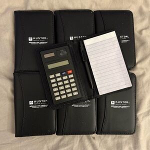 Kustom Black Calculator and Notepad Set